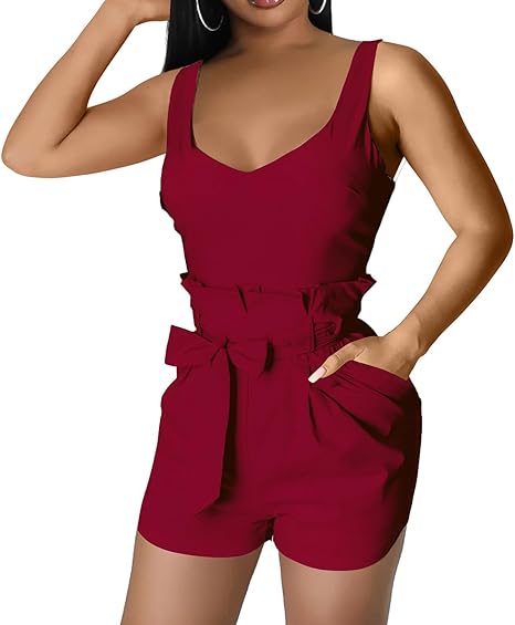 Sleeveless Short Pant Romper