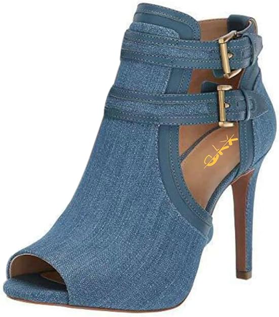 Peep Toe Ankle Booties