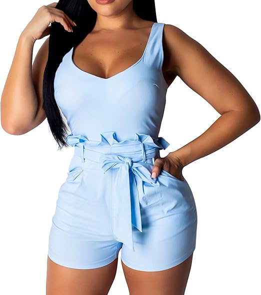 Sleeveless Short Pant Romper