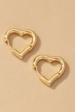 Load image into Gallery viewer, Heart shape hinged huggie hoop earrings Success