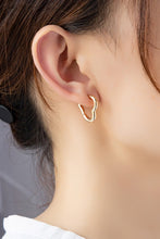 Load image into Gallery viewer, Heart shape hinged huggie hoop earrings Success