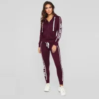 Load image into Gallery viewer, Hooded Love Zipper Two Piece Set