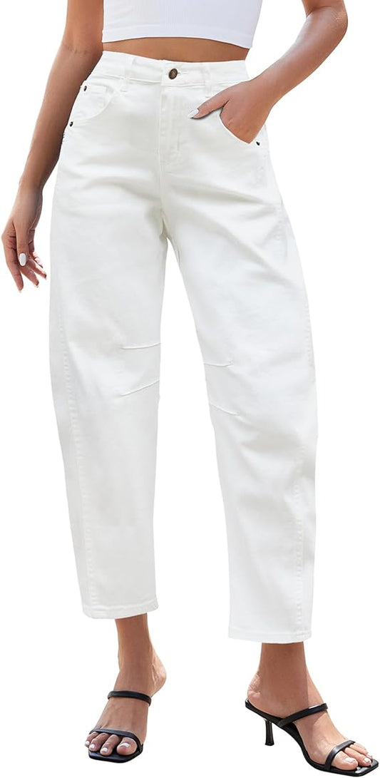Cropped Denim Jean Pants