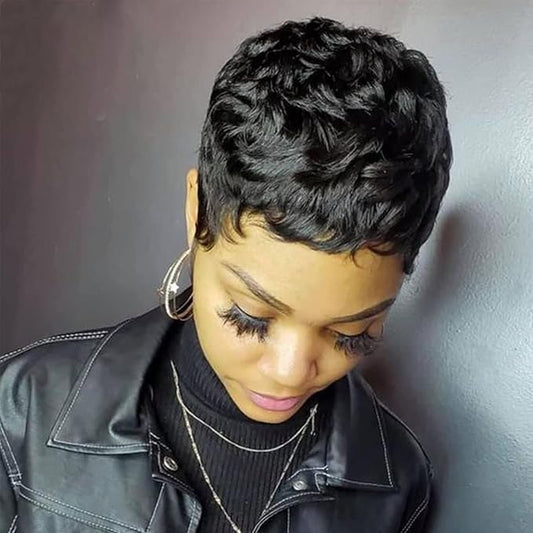 Pixie Cut Straight Short Bob Wig