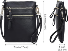 Load image into Gallery viewer, Crossbody Bag Multi Zipper Pockets