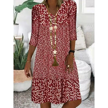 Load image into Gallery viewer, Floral V-Neck Dress