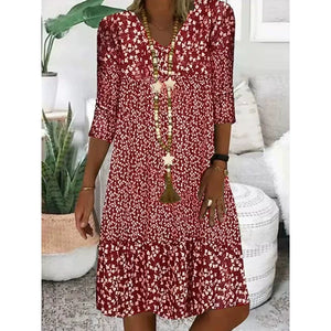 Floral V-Neck Dress