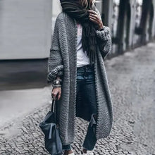 Load image into Gallery viewer, Loose Casual Solid Color Long Sleeve Knitted Sweater Coat