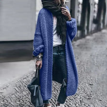 Load image into Gallery viewer, Loose Casual Solid Color Long Sleeve Knitted Sweater Coat