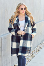 Load image into Gallery viewer, Double Take Full Size Plaid Button Up Lapel Collar Coat