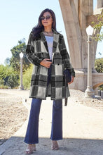 Load image into Gallery viewer, Double Take Full Size Plaid Button Up Lapel Collar Coat