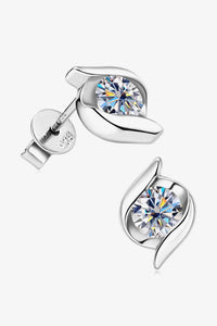 1 Carat Moissanite 925 Sterling Silver Stud Earrings