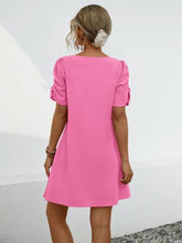 Load image into Gallery viewer, Chain Notched Short Sleeve Dress