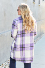 Load image into Gallery viewer, Double Take Full Size Plaid Button Up Lapel Collar Coat