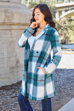 Load image into Gallery viewer, Double Take Full Size Plaid Button Up Lapel Collar Coat