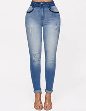 Load image into Gallery viewer, Ombre Ripped Skinny  Jeans