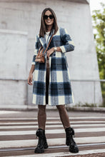 Load image into Gallery viewer, Double Take Full Size Plaid Button Up Lapel Collar Coat