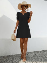 Load image into Gallery viewer, Chain Notched Short Sleeve Dress