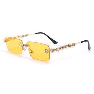 Rimless Diamond Sunglasses